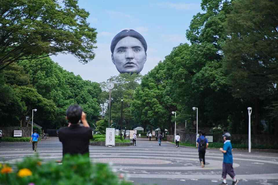 Giant floating head appears in Tokyo’s sky