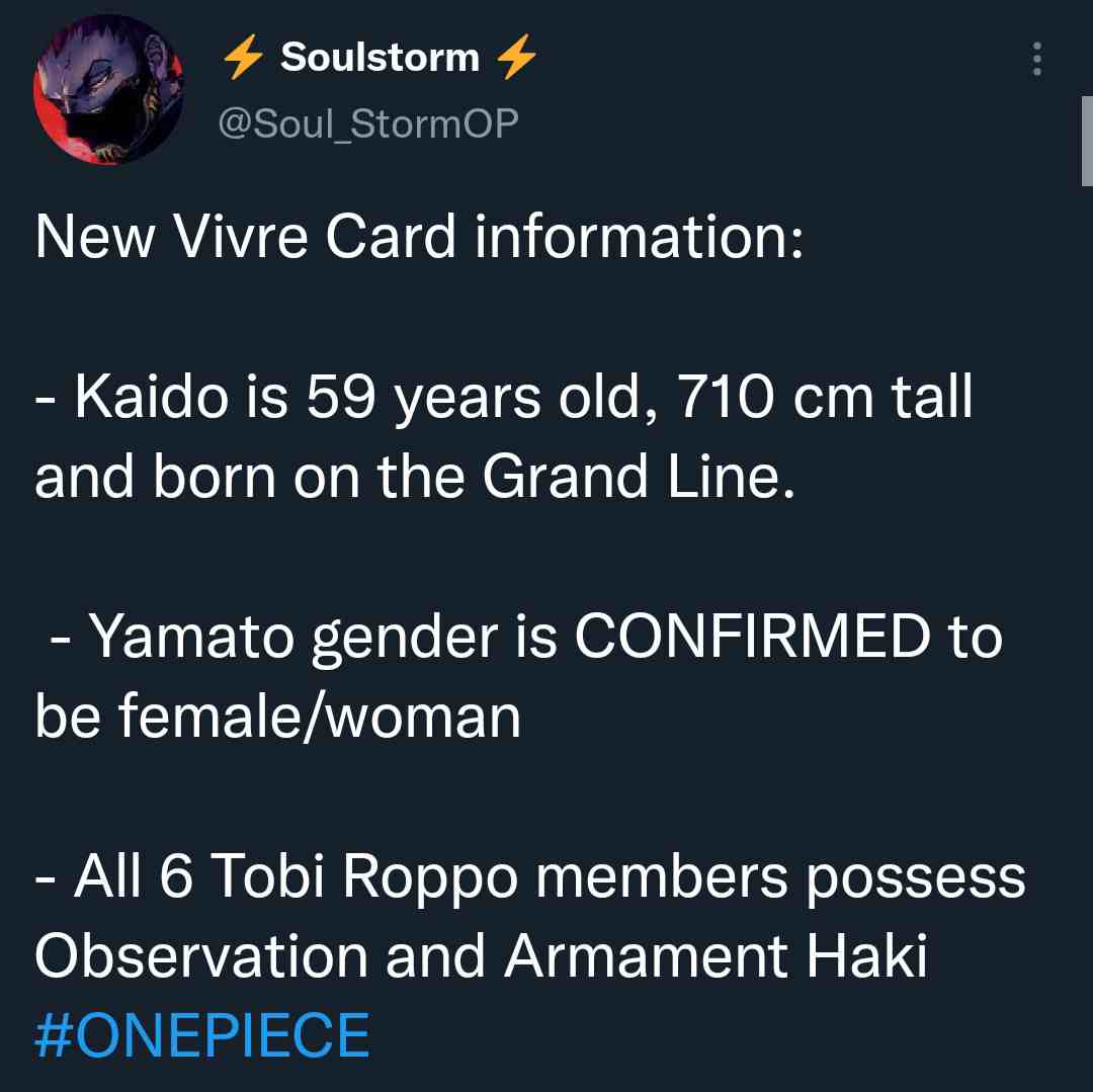 One Piece Yamato Confirmed To Be Female But Some Fans Are Unhappy