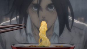 attack on titan noodle ad