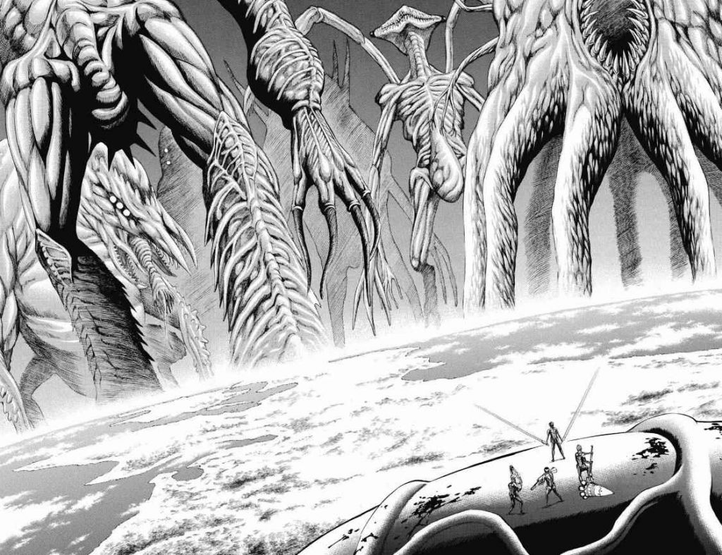 Hakaijuu manga horror thriller monsters gore