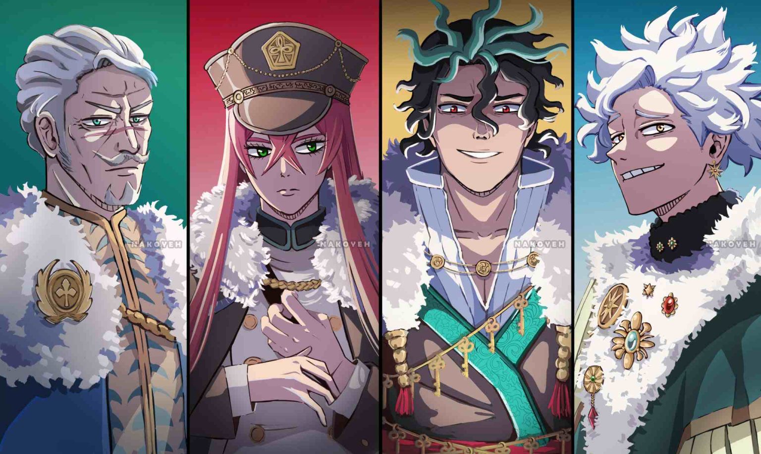 Trailer chính của phim Black Clover tiết lộ bốn vị vua pháp sư trước