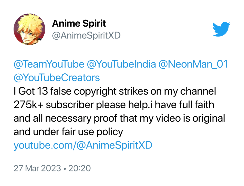 anime reaction channel youtube crackdown