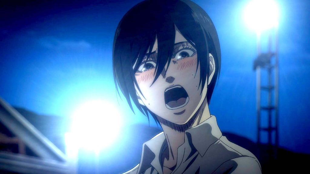 mikasa blushing